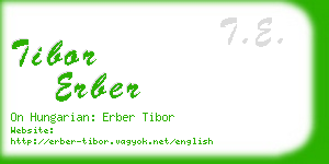 tibor erber business card